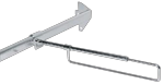 Handschuhbügel teleskopierbar für Trageschiene 30 x 15 mm
