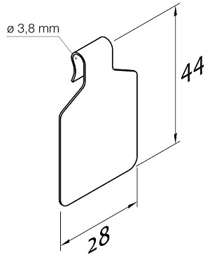 111742_Metallclip Detail für Lochwandsystem